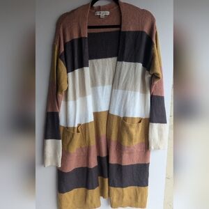 Cozy Striped Cardigan in Earth Tones